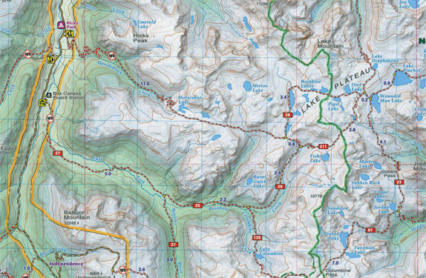 Absaroka Beartooth Wilderness Map Rocky Mountain Maps Guidebooks   Abs Map 600x392 